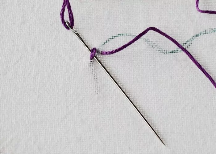 Palestrina stitch step 2