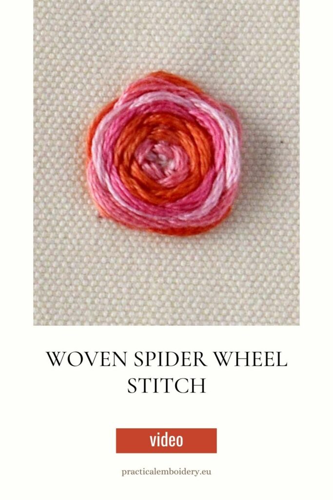 Stitch Perfect Flowers: Woven Spider wheel stitch tutorial
