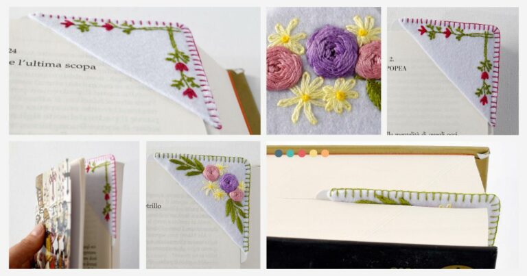 Hand Embroidered Corner Bookmark: A Step-by-Step Guide to Crafting a heartfelt gift for a book lover