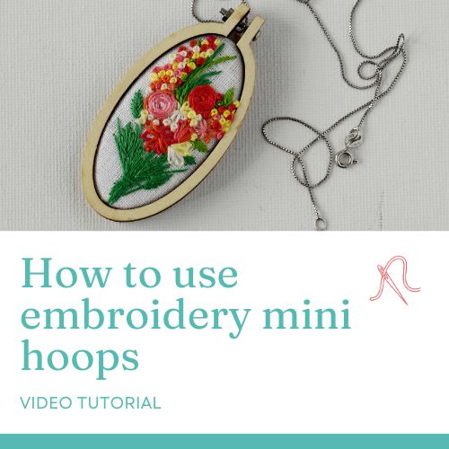 Framing embroidery in mini hoop video tutorial 
