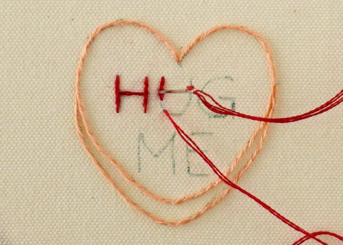 Hug Me embroidery