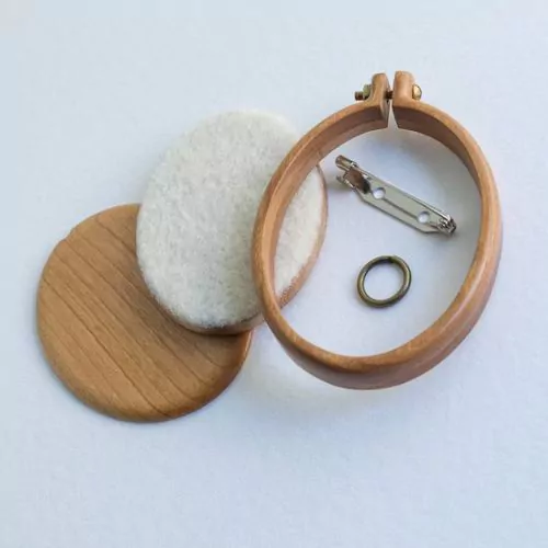 Premium hardwood Mini hoop embroidery frame kit on Etsy