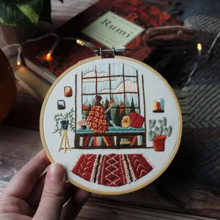 The Reading Nook Embroidery Pattern on Etsy