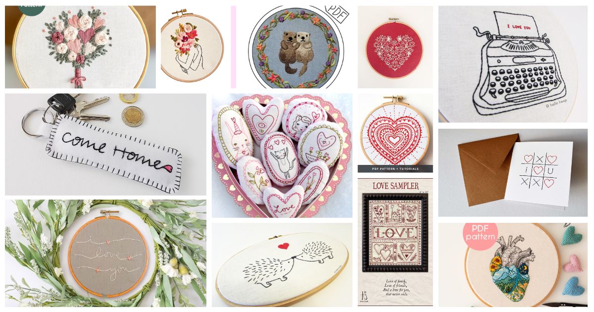 Valentines Day embroidery designs