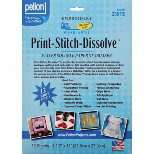 Water soluble paper stabilizer Pellon on Etsy