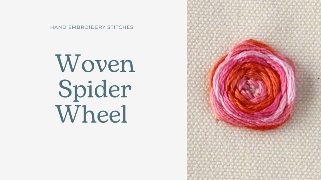 Woven spider wheel stitch cover