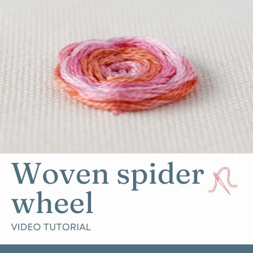 Woven spider wheel stitch video tutorial