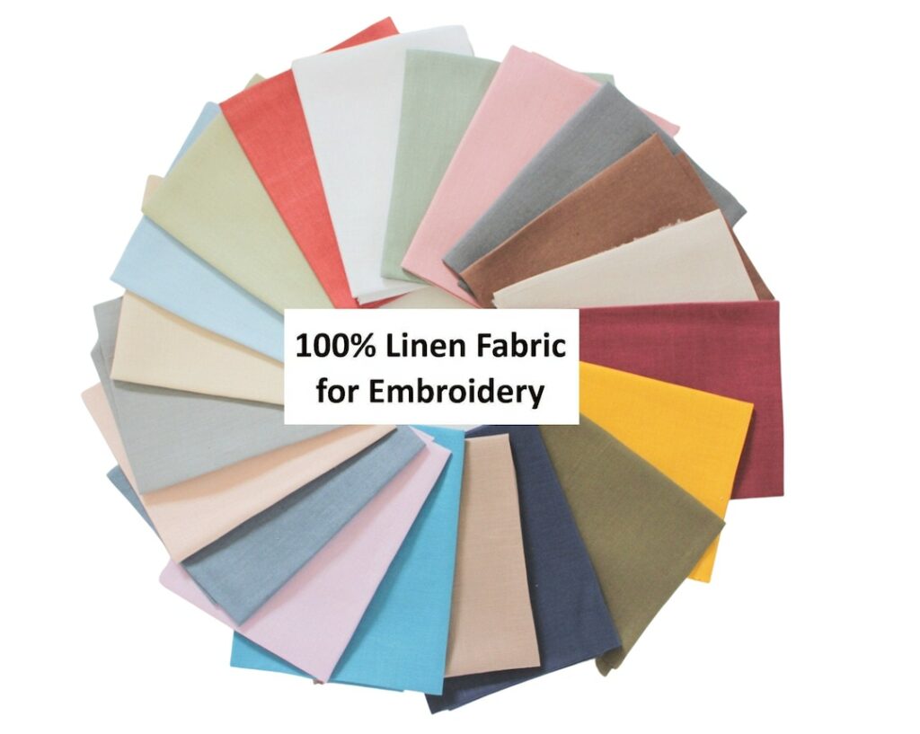 Linen fabrics for embroidery