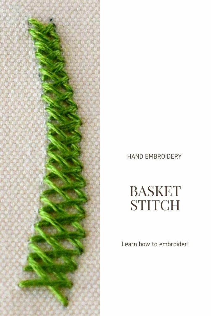 Basket stitch embroidery