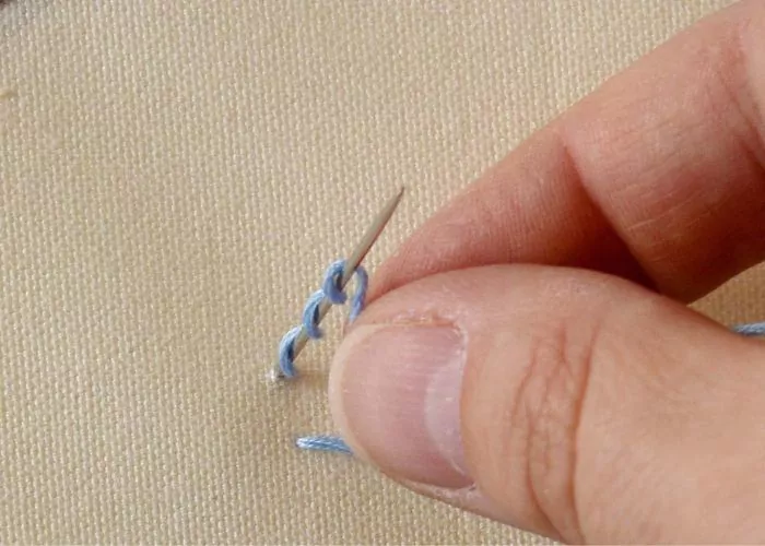 Wrap the thread around the needle