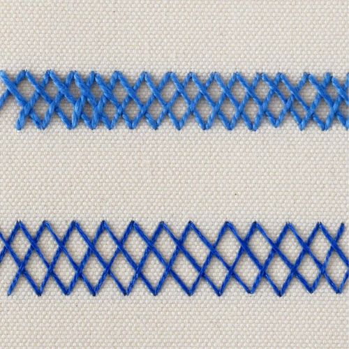 Closed herringbone stitch 1x1