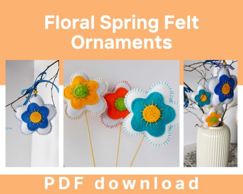Floral Spring Felt Ornaments PDF download
