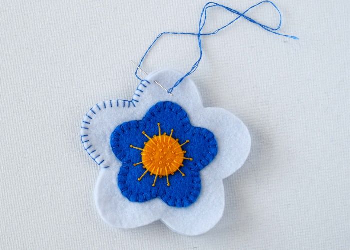 Sew the pieces together with a Blanket Stitch