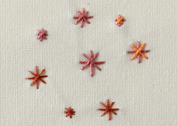 Star stitch hand embroidery