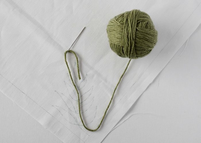 Thread your big needle with a bulky yarn