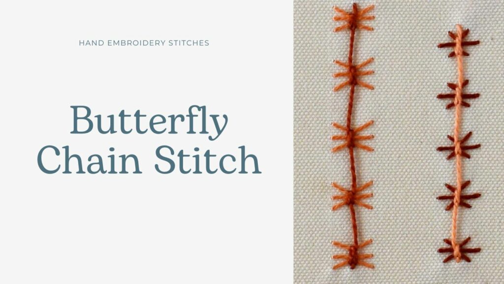 Butterfly Chain Stitch embroidery
