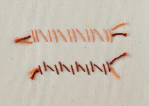 Butterfly Chain stitch back side