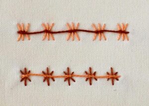 Butterfly Chain stitch front side
