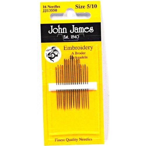 John James Embroidery Needles Assorted Sizes 5/10 on Amazon