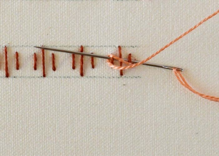 Loop the thread around the needle