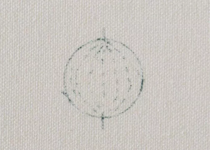 Marking guiding lines on the sphere shape