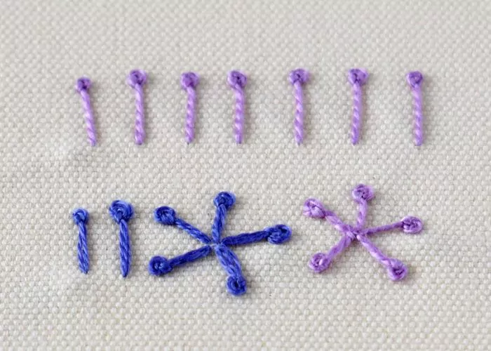 Pistil stitch front side