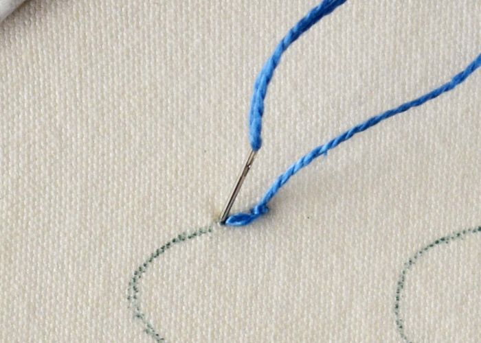 Reverse Chain stitch step3
