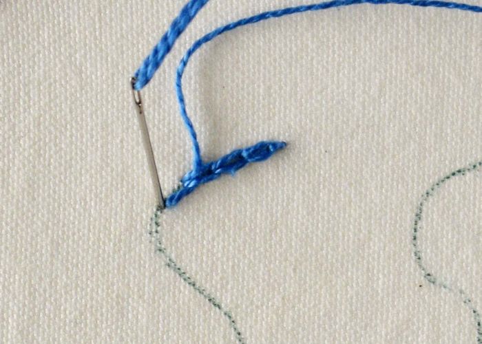 Reverse Chain stitch step5