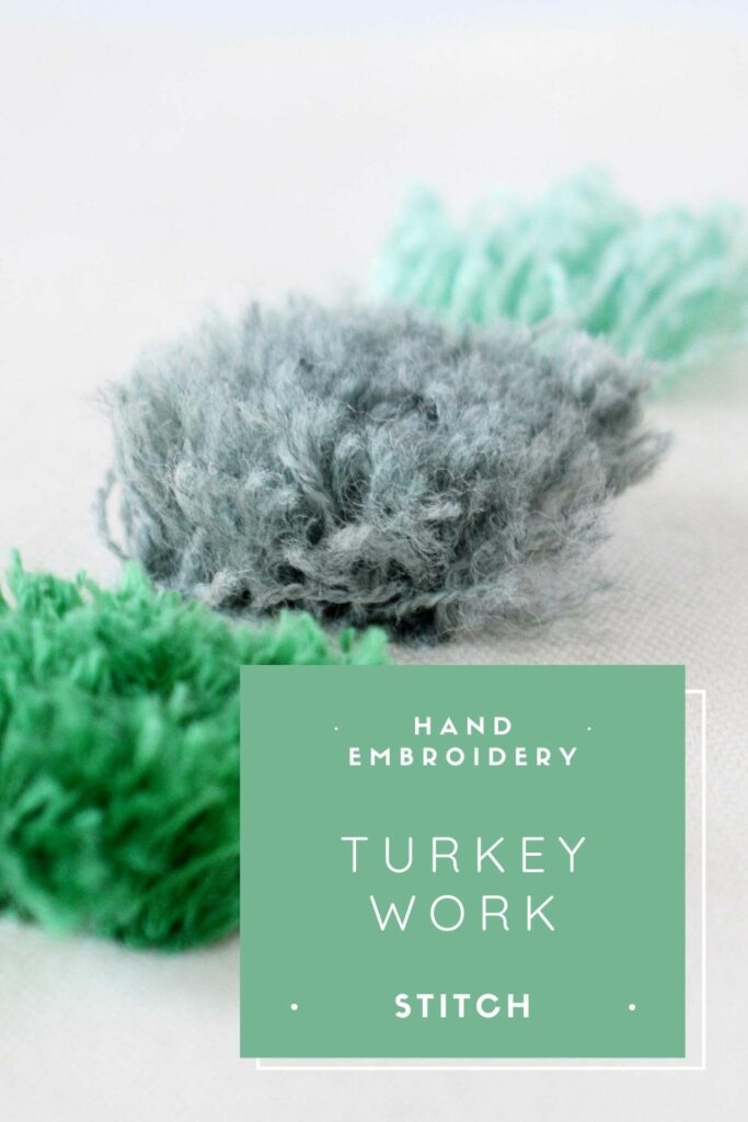 Turkey work embroidery technique PIN