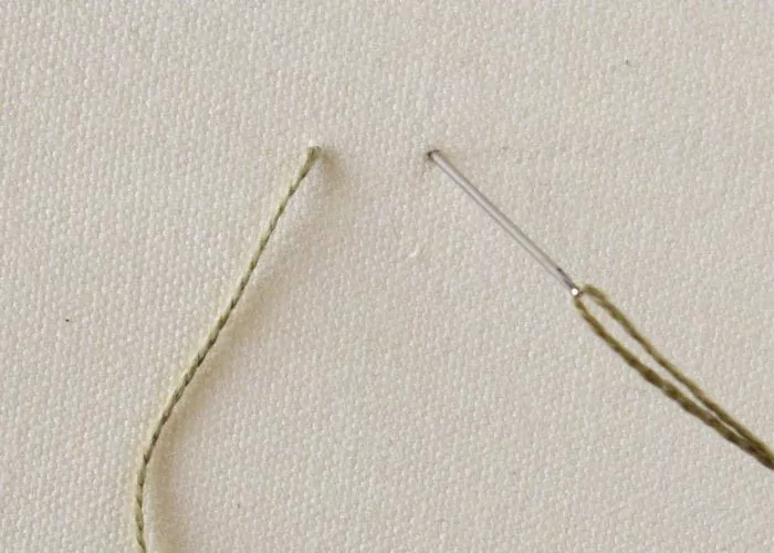 Bulls head stitch embroidery step1