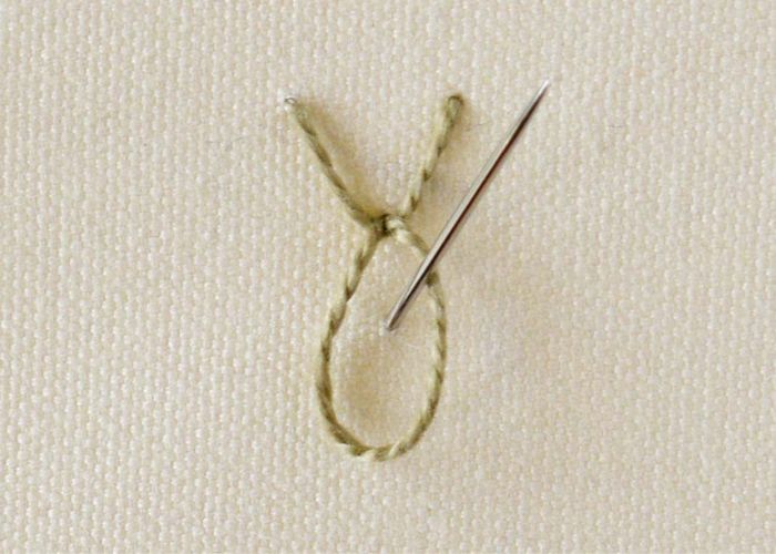Bulls head stitch embroidery step5 (broderie au point de tête)