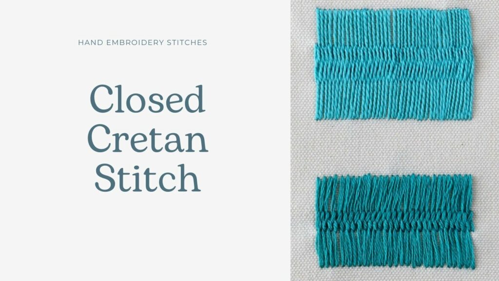 Closed Cretan Stitch embroidery