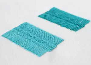 Closed Cretan stitch embroidery with pearl cotton and embroidery floss