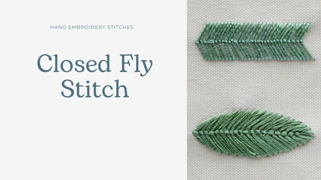 Closed Fly Stitch embroidery