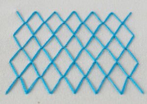 Crossed Fly Stitch Filling