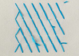 Crossed Fly Stitch Filling - rear side