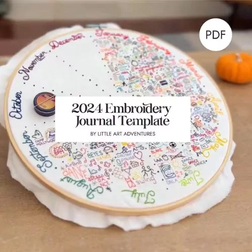 Embroidery Journal Template PDF by Little Art Adventures on Etsy