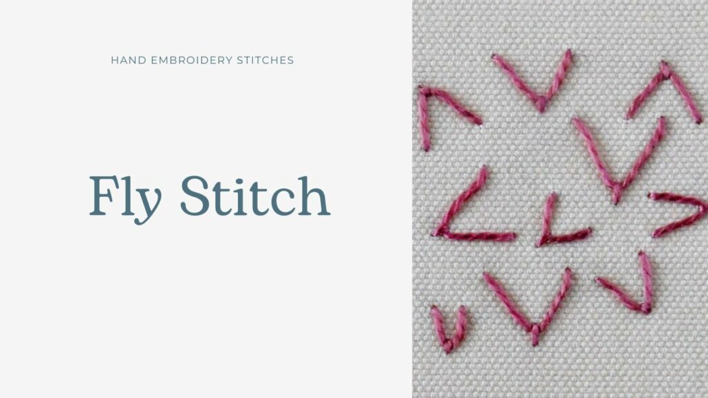 Fly Stitch embroidery