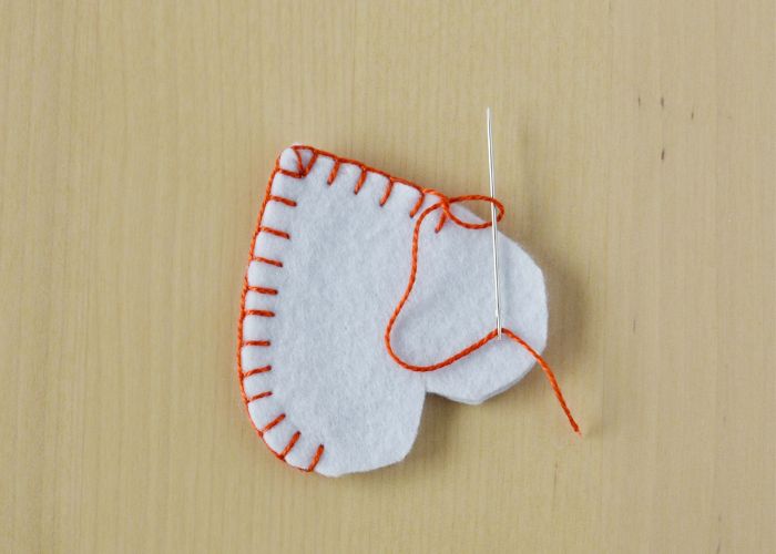 Secure the stitch with an anchoring stitch
