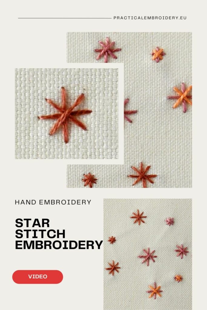 Star Stitch hand embroidery video tutorial