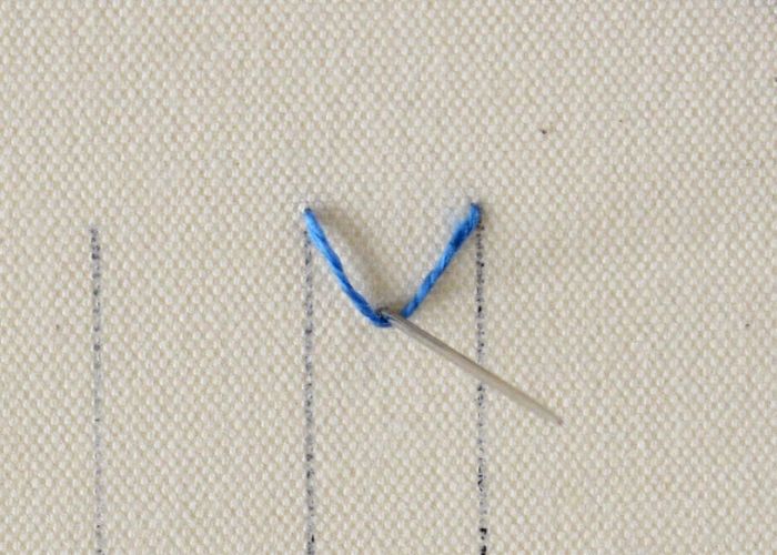 Connected Fly stitch Step2