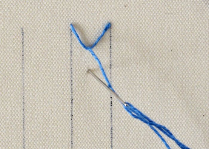 Connected Fly stitch Step3