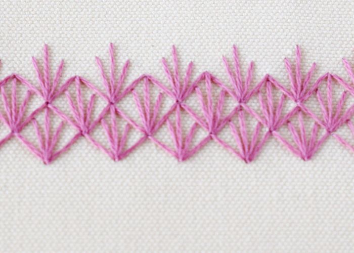Fan Stitch embroidery filling