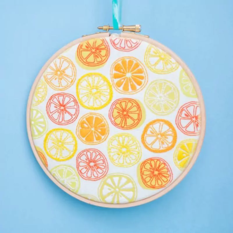 Oranges and Lemons - summer embroidery kit By Oh Sew Bootiful