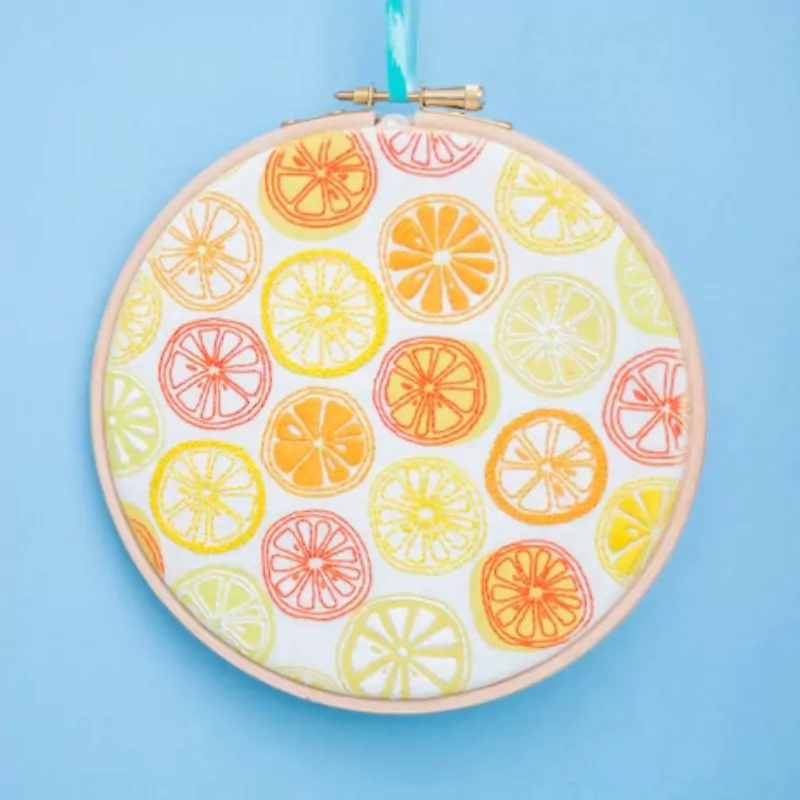 Summer embroidery patterns Oranges and Lemons - summer embroidery kit By Oh Sew Bootiful