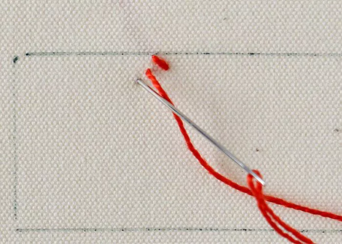 Seed stitch embroidery step-by-step