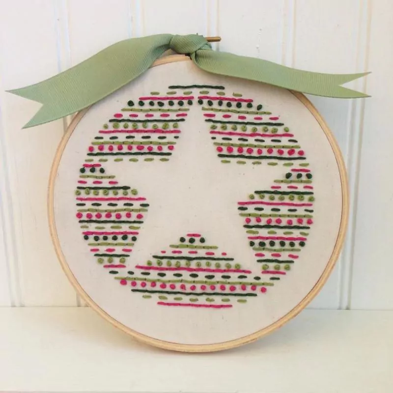 Star hand embroidery pattern by hooptdo on Etsy