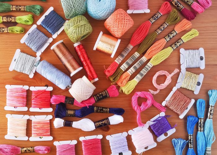 Various Threads and Floss for hand embroidery