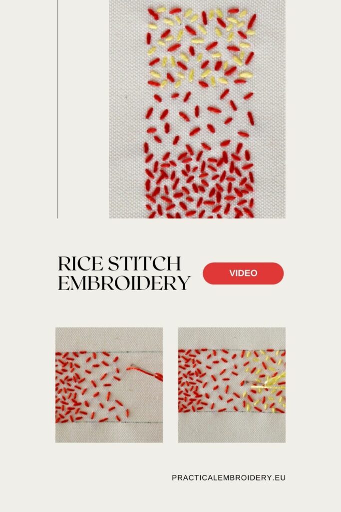 Create Texture with Rice Stitch Embroidery