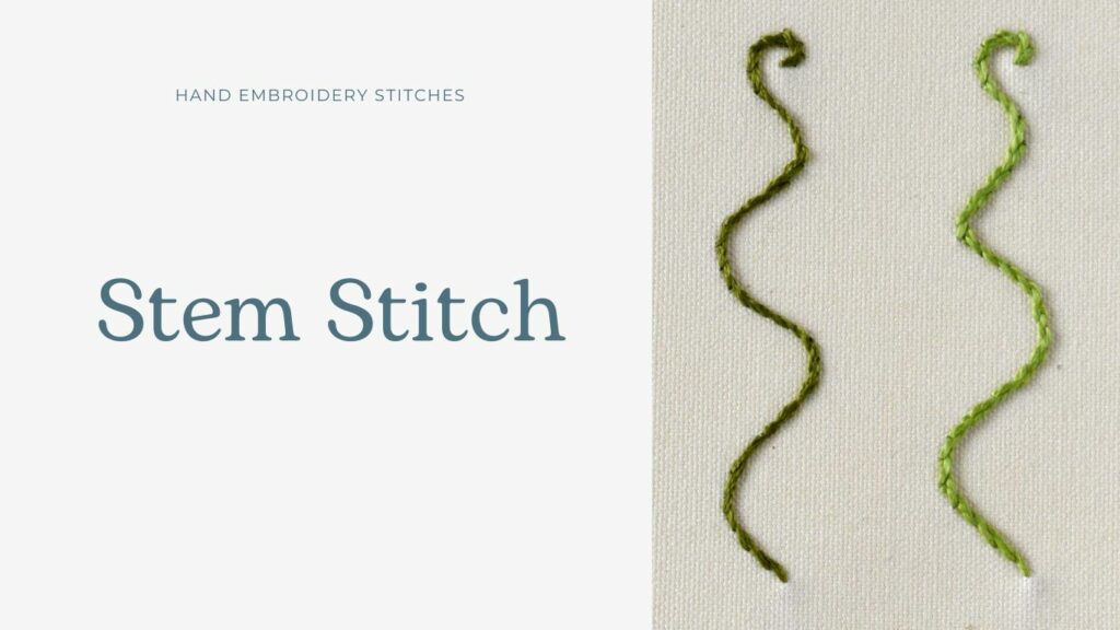 Stem stitch embroidery